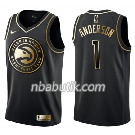 NBA Mænd Trøje Atlanta Hawks Justin Anderson 1 Nike Sort Golden Edition Swingman